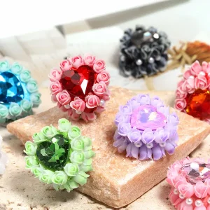 Fancy Beads In Heart Shape With tulips
