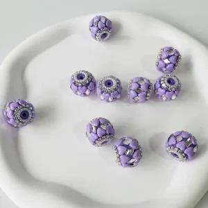 Fancy Beads With Heart and Rhombus Shapes
