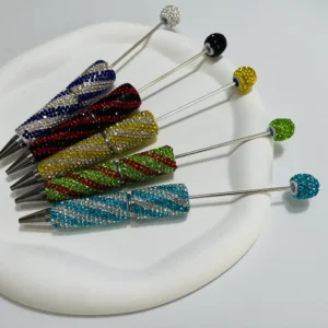 Beadable Pens Diagonal Stripe Pattern