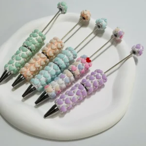 Beadable Pens With Hearts