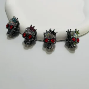 Metal Beads Crown Skull Bead