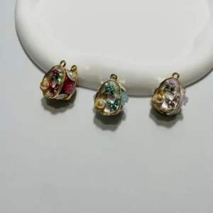 Metal Beads Enamel Butterfly