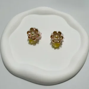 Metal Beads Golden Flower