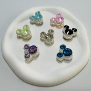 Metal Beads Triple Round Gem