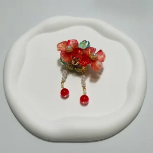 Pen Toppers Red Flower Style One